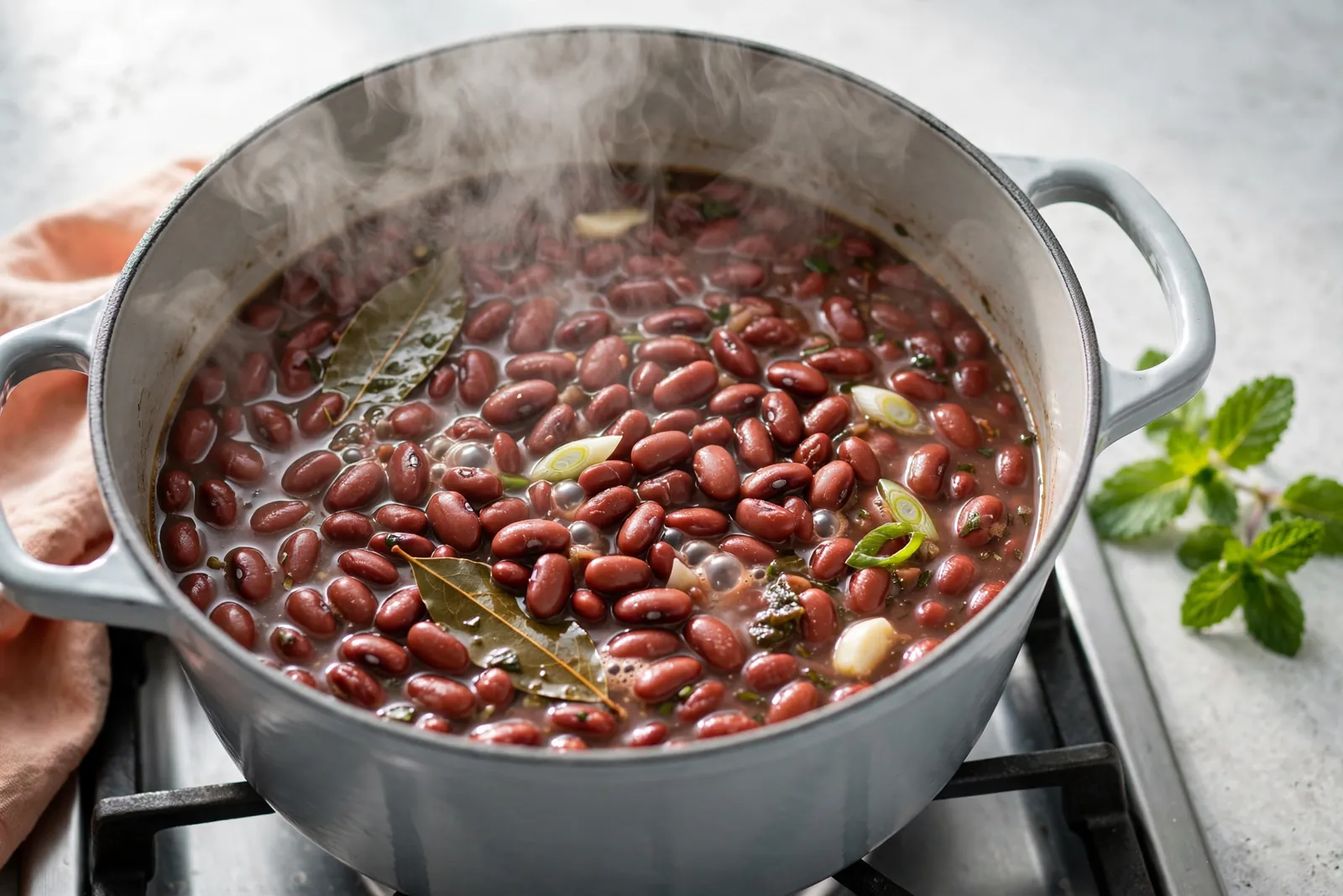 Red beans simmering